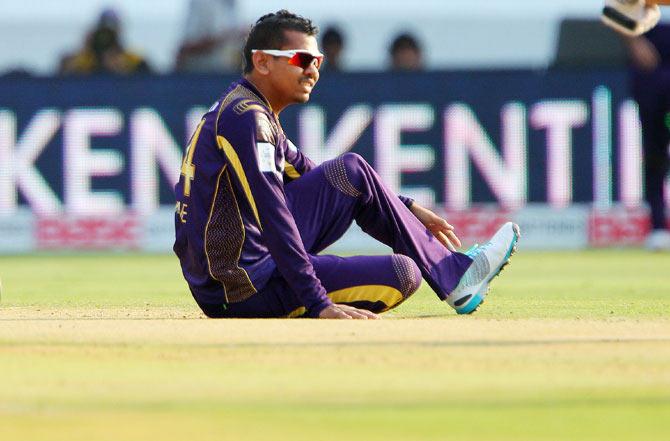 Sunil Narine of the Kolkata Knight Riders