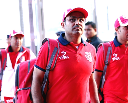 Kings XI Punjab player Virender Sehwag 