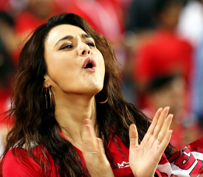 Preity Zinta's ooh... aah... ouch IPL moments! - Rediff Cricket