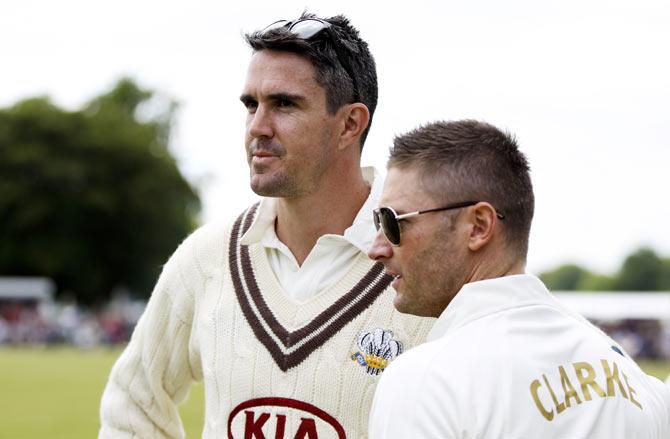 Kevin Pietersen and Michael Clarke