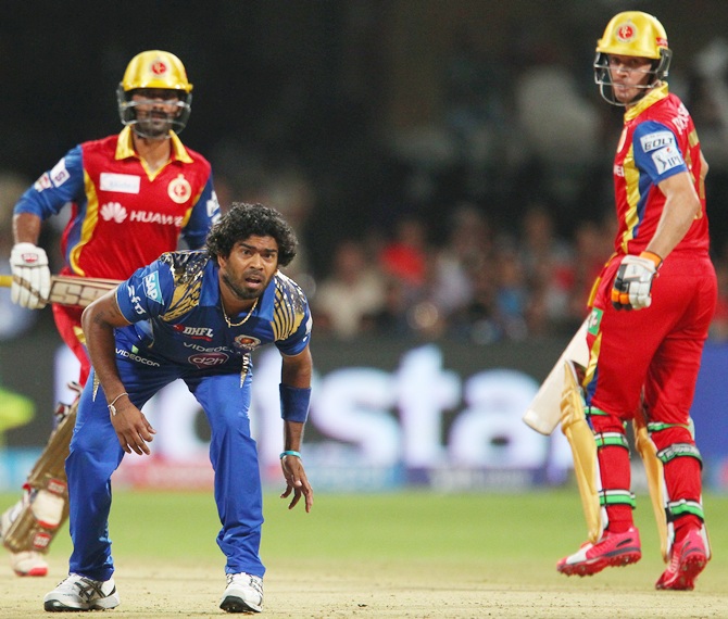 Lasith Malinga of the Mumbai Indians