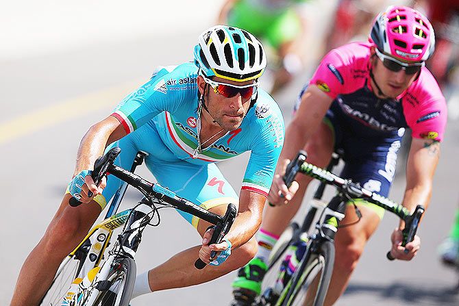 Vincenzo Nibali of Italy and the Astana Pro Team