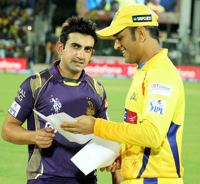 Gautam Gambhir with MS Dhoni