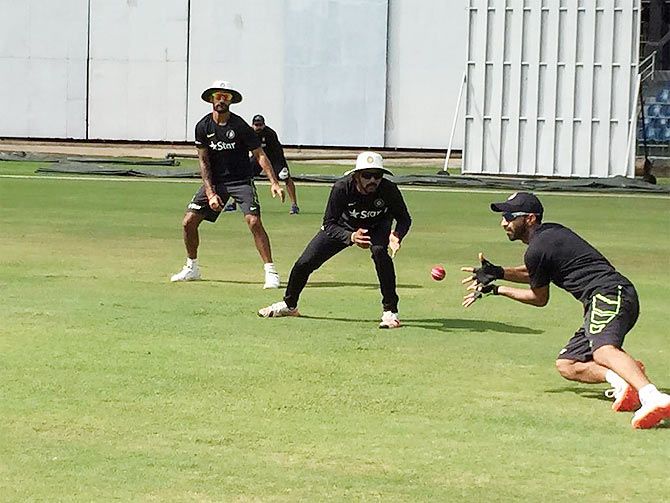 India players at a team training session