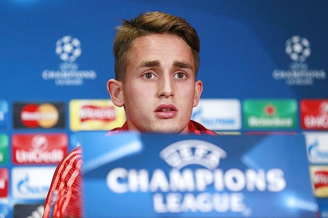 Manchester United's Adnan Januzaj during the Press Conference at Old Trafford