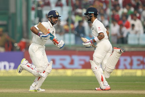 Ajinkya Rahane of India and Virat Kohli 