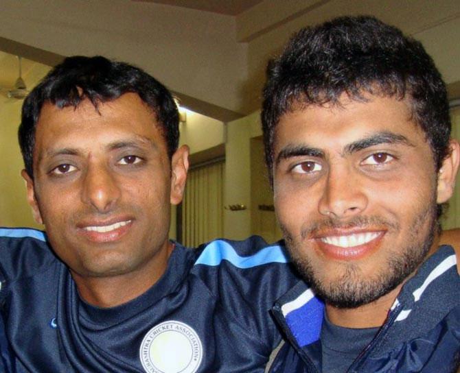 Sitanshu Kotak (left) with Ravindra Jadeja