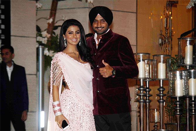 Harbhajan and his wife Geeta Basra