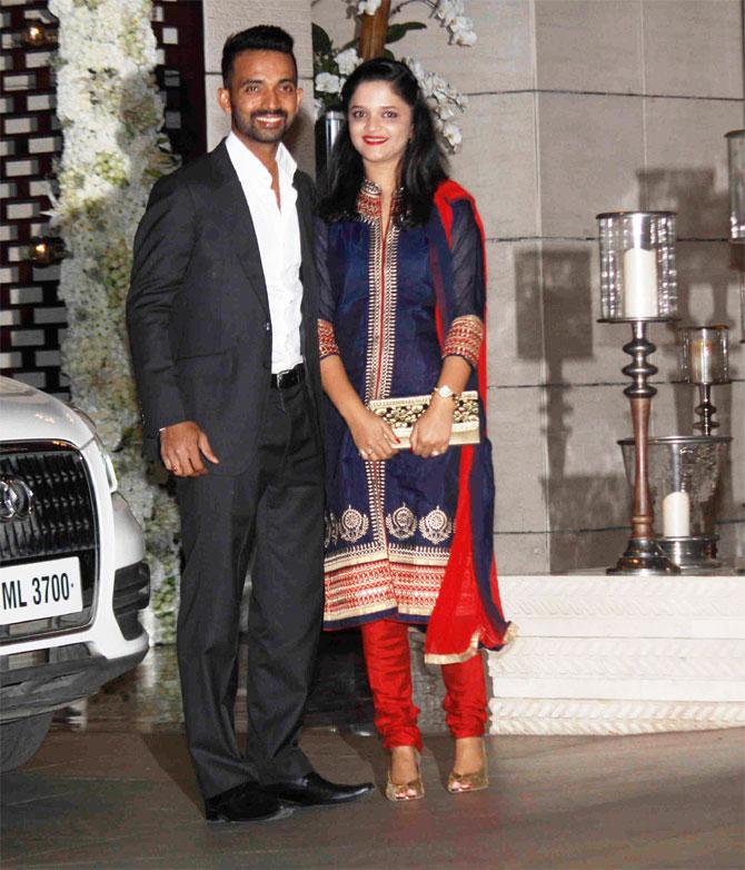 Ajinkya Rahane and his wife