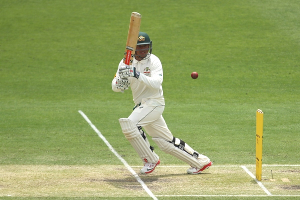 Usman Khawaja of Australia bats 