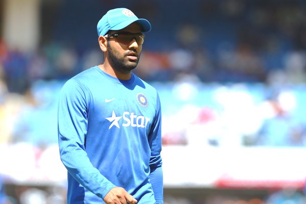 India's Rohit Sharma during a training session 