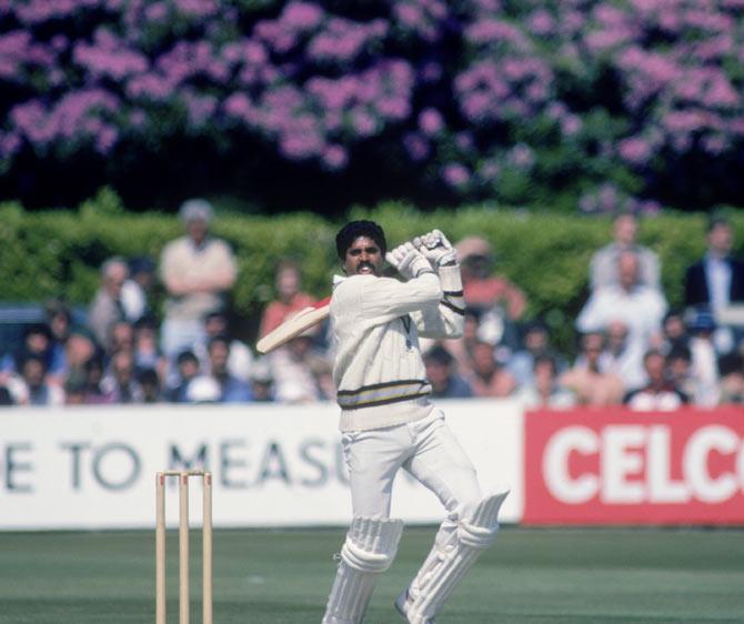 Kapil Dev bats