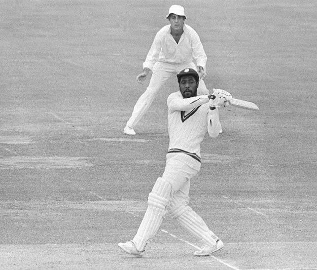 Viv Richards bats during the 1979 World Cup final