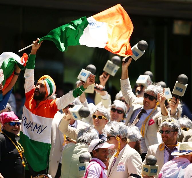 Indian fans enjoy the action 