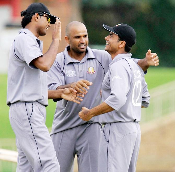 From left, Amjad Javed, Arshad Ali and Saqib Ali