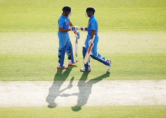 India openers Rohit Sharma and Shikhar Dhawan 