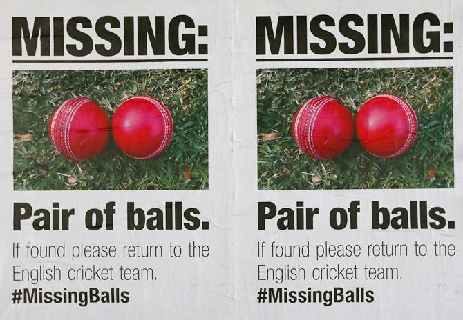 Posters mocking the English cricket team 