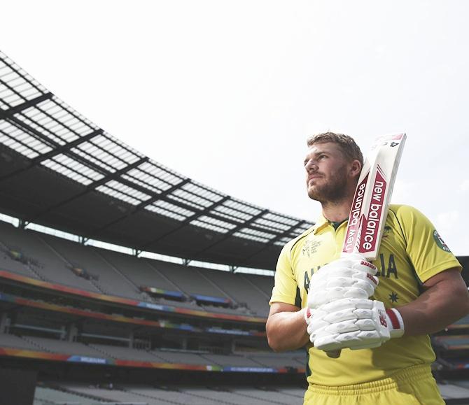 Aaron Finch of Australia poses