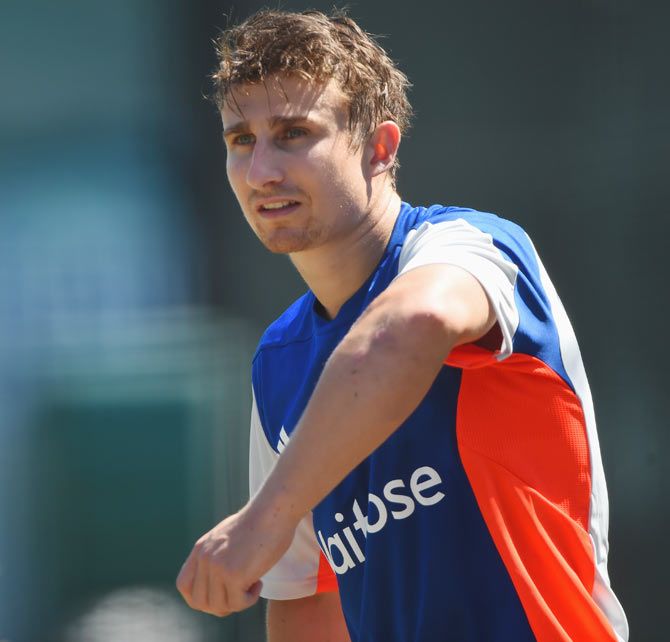 James Taylor of England looks on during an England nets session