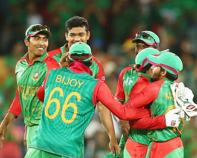Bangladesh players celebrate 