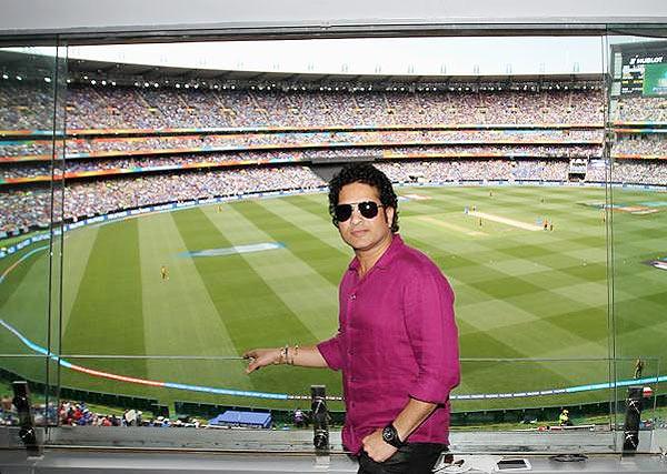 Sachin Tendulkar at the MCG on Sunday