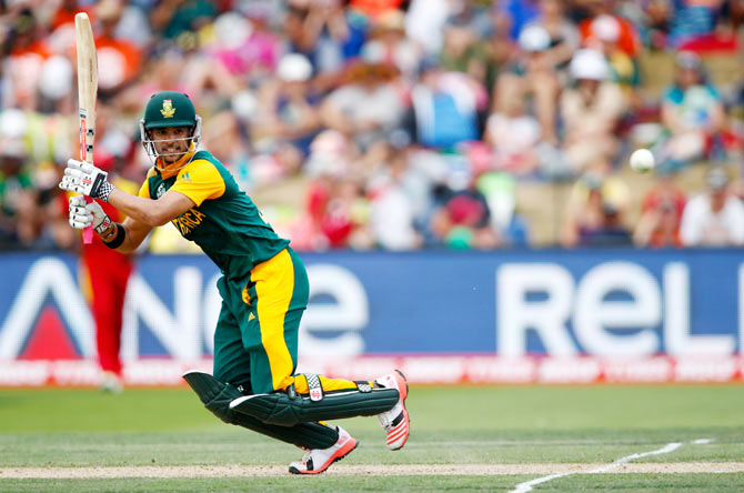 JP Duminy of South Africa bats