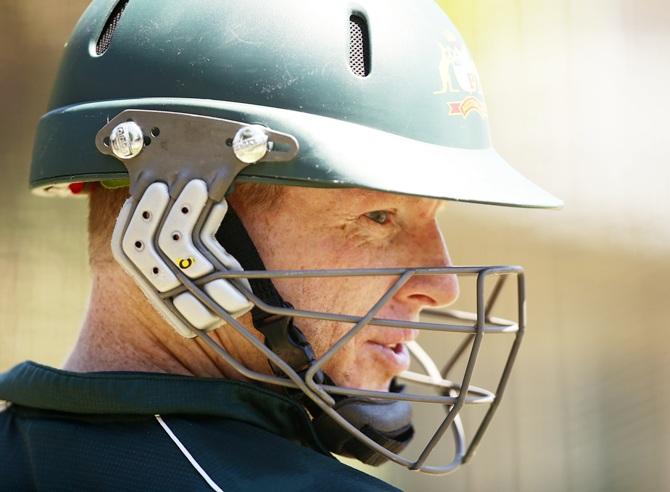 Chris Rogers of Australia bats