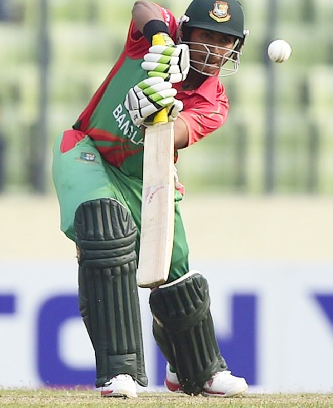 Bangladesh cricketer Soumya Sarkar in action