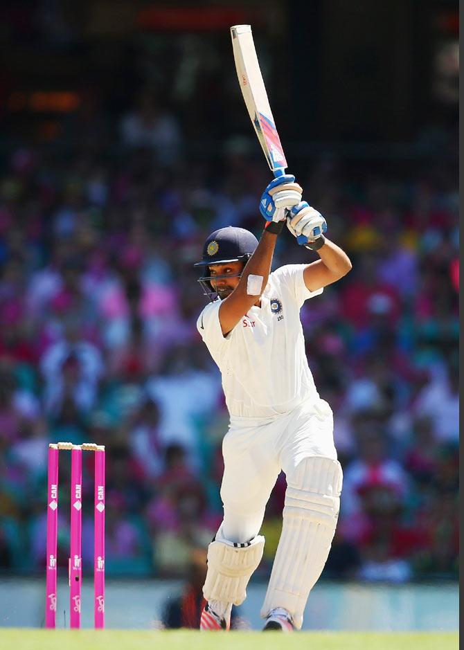 Rohit Sharma bats