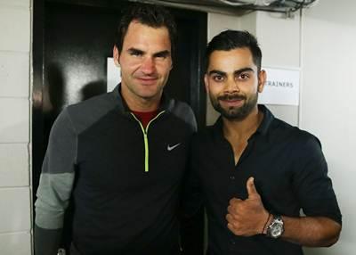 Roger Federer and Virat Kohli