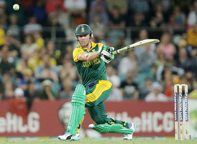 AB de Villiers of South Africa bats