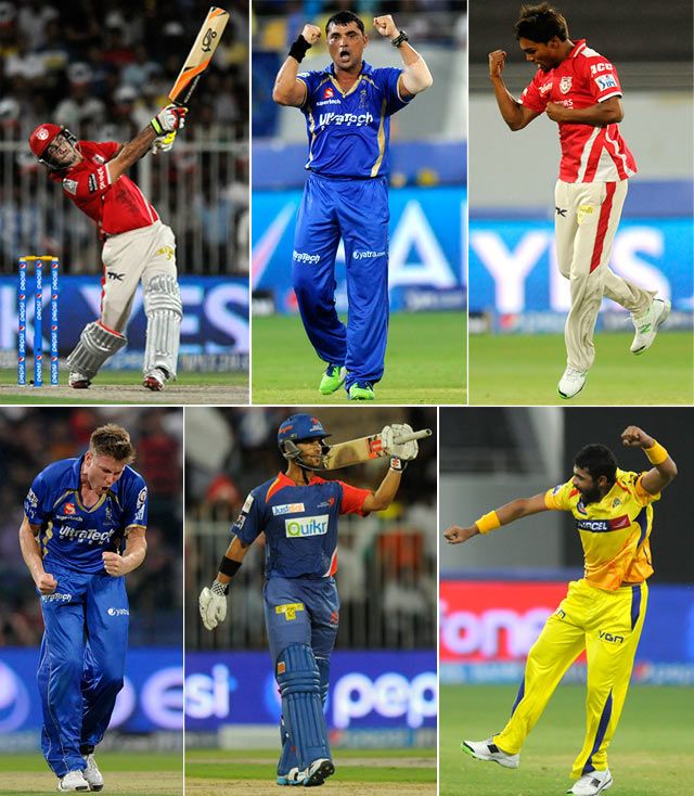 A collage of IPL players