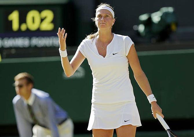 Petra Kvitova reacts