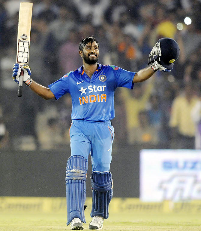 Ambati Rayudu celebrates his century