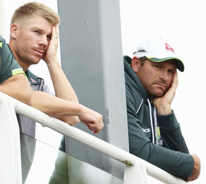 David Warner and Ryan Harris