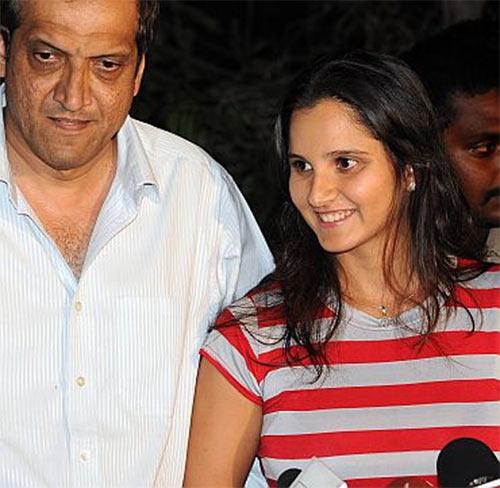 Sania Mirza with dad Imran Mirza