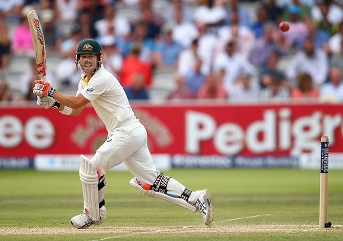 David Warner of Australia bats