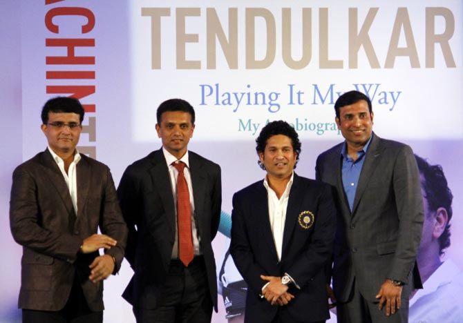(From Left) Sourav Ganguly, Rahul Dravid, Sachin Tendulkar and VVS Laxman