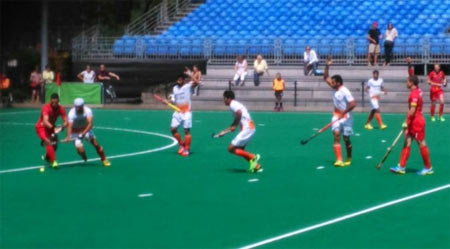 FIH practice match between India and Belgium