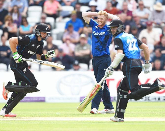 Ben Stokes of England shows his frustrations