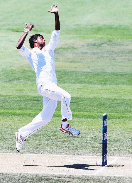 Sri Lanka's Tharindu Kaushal bowls