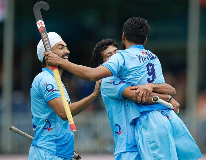 India players celebrate