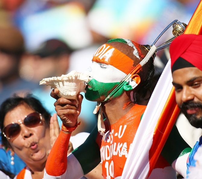 Indian fans show their support