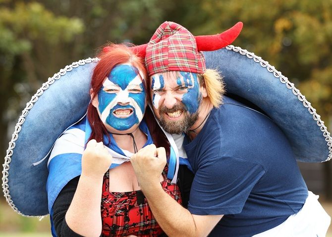 Scottish fans show their support