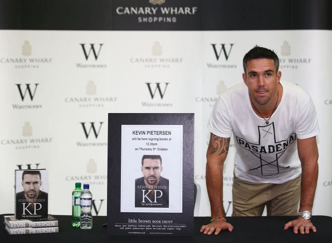 Kevin Pietersen at the launch of his autobiography