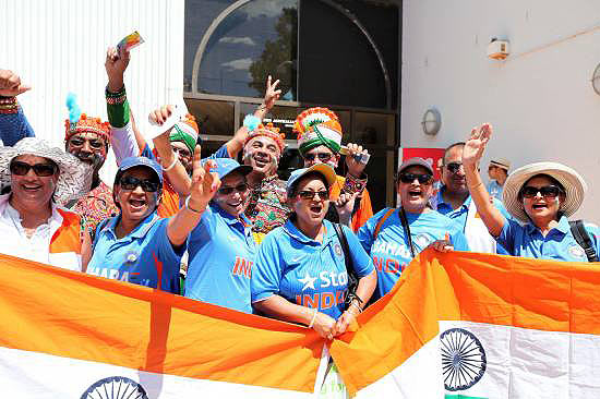 Female fans before the match at the WACA