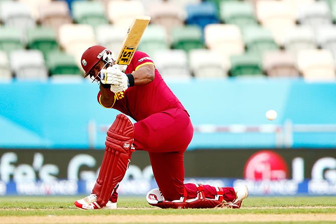 Dwayne Smith of West Indies bats on Sunday