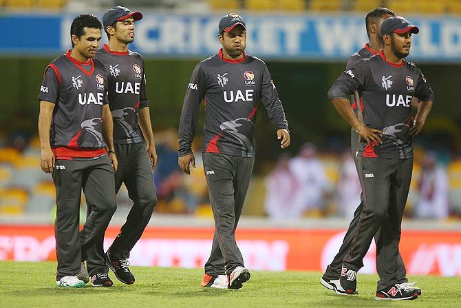 United Arab Emirates leave the field