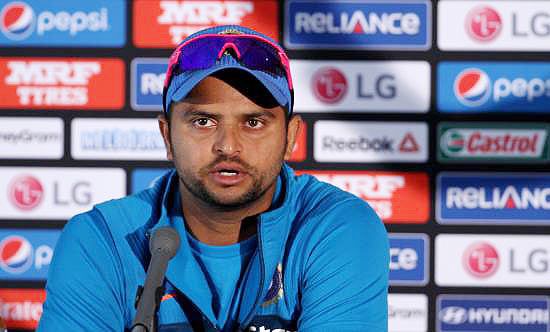 Indian player Suresh Raina speaks during the press conference at the Melbourne Cricket Stadium (MGC) on Wednesday