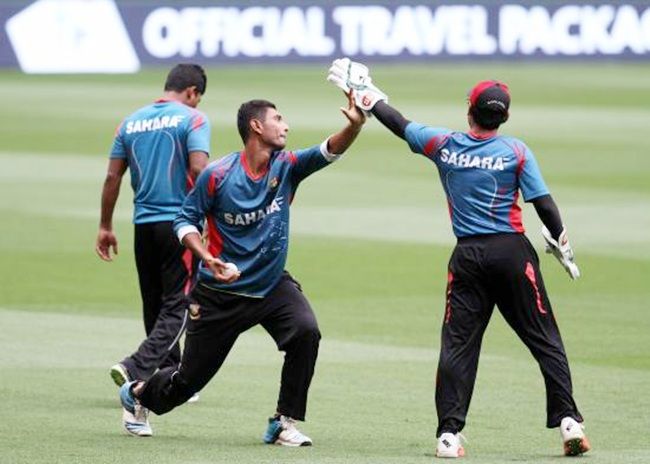 Bangladesh players during practice session